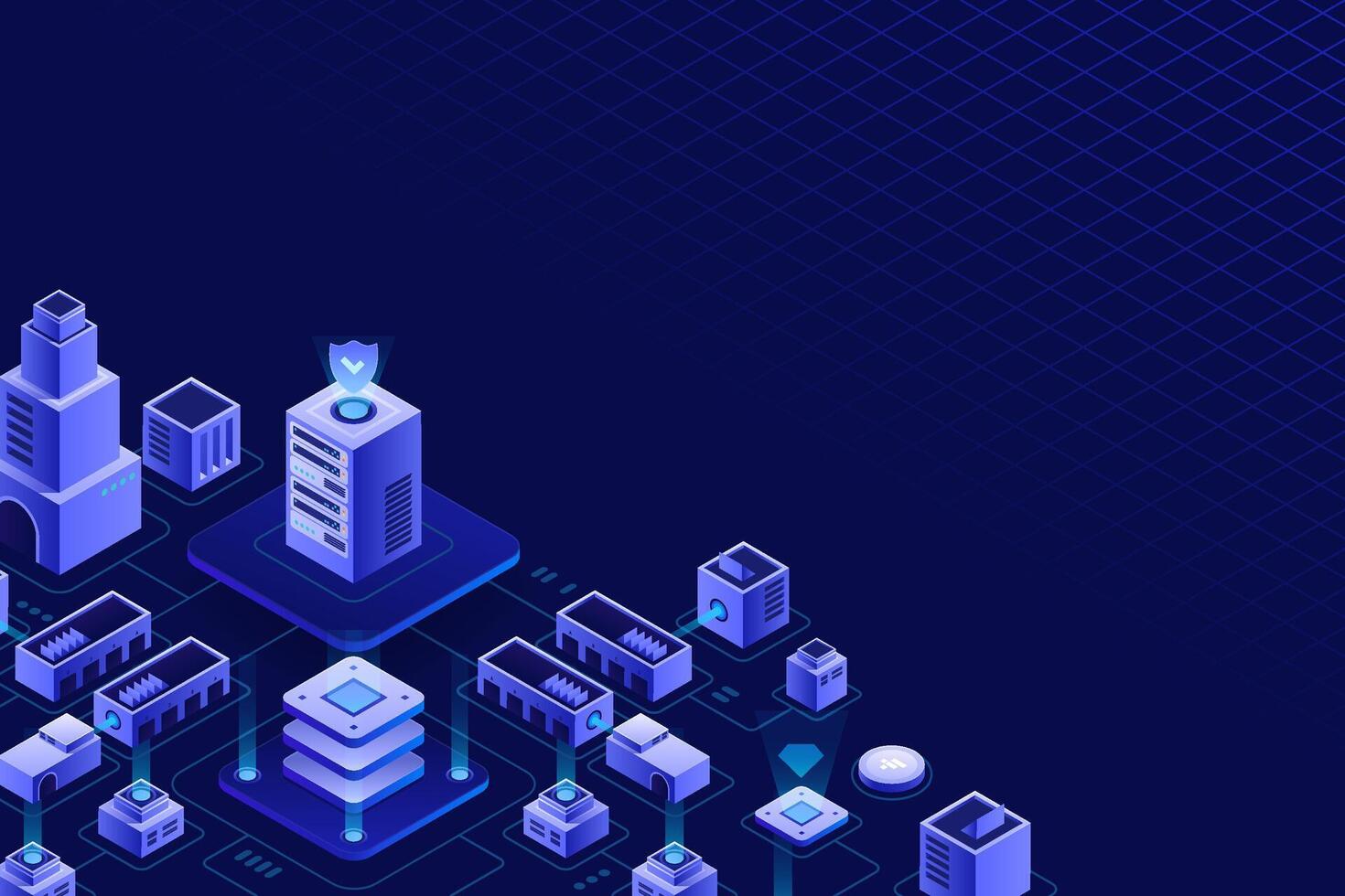 Illustration of a data center network vector