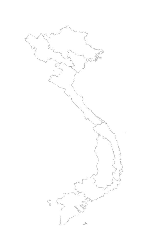 Vietnam Outline Map, High Resolution Template. vector