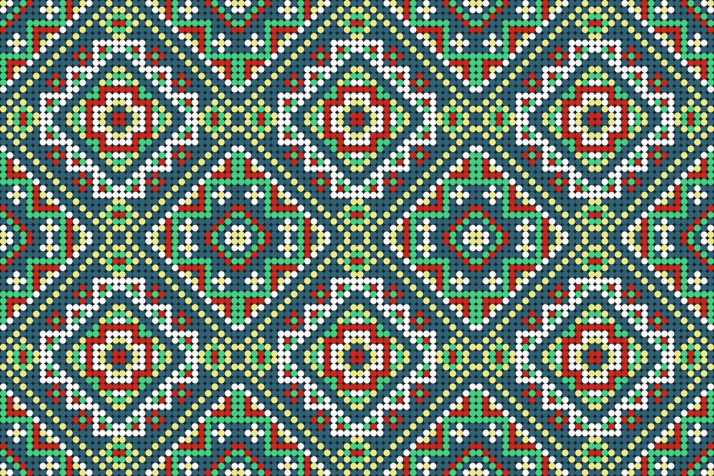 Circle seamless pattern on blue background,geometric ethnic oriental seamless pattern vector
