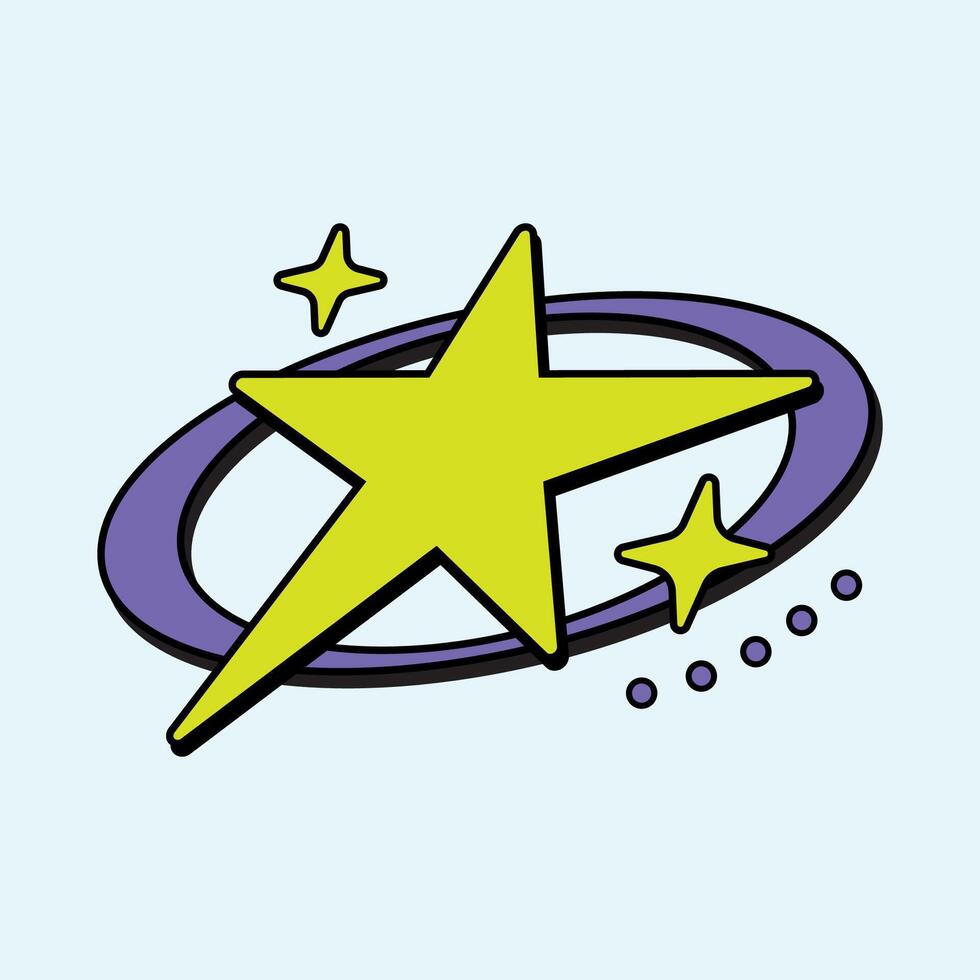 y2k elements stars shapes icons logo. suitable for background, banner, pattern, poster, infographic, flyer, tshirt, sticker vector
