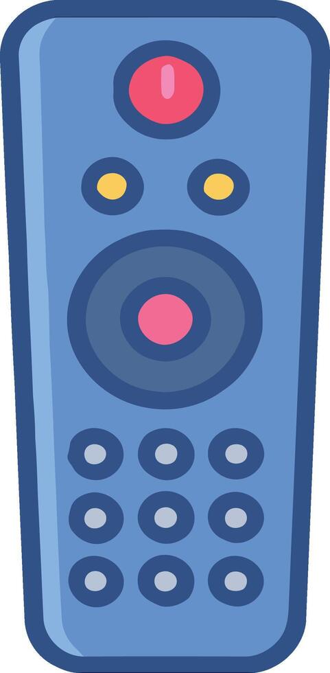 Simple and modern remote control design perfect for entertainment, technology, and user interface projects, ready for easy use vector