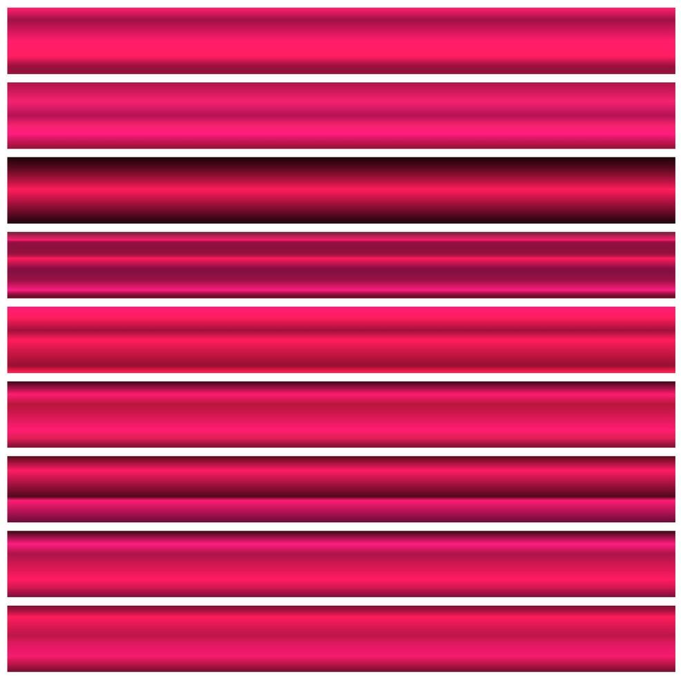 pink color, metallic gradients, swatches collection, shiny gradient set on black background, metallic texture vector