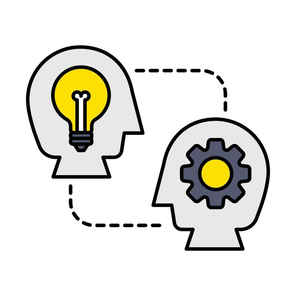 Single Icon Sharing Idea, Perfect for Presentation, Website, Apps and more, Icon Line Color Style vector