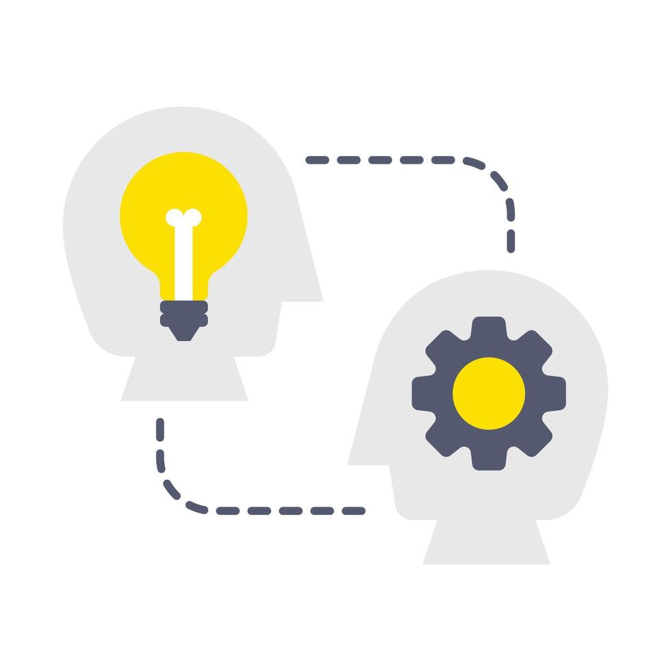 Single Icon Sharing Idea, Perfect for Presentation, Website, Apps and more, Icon Flat Style vector