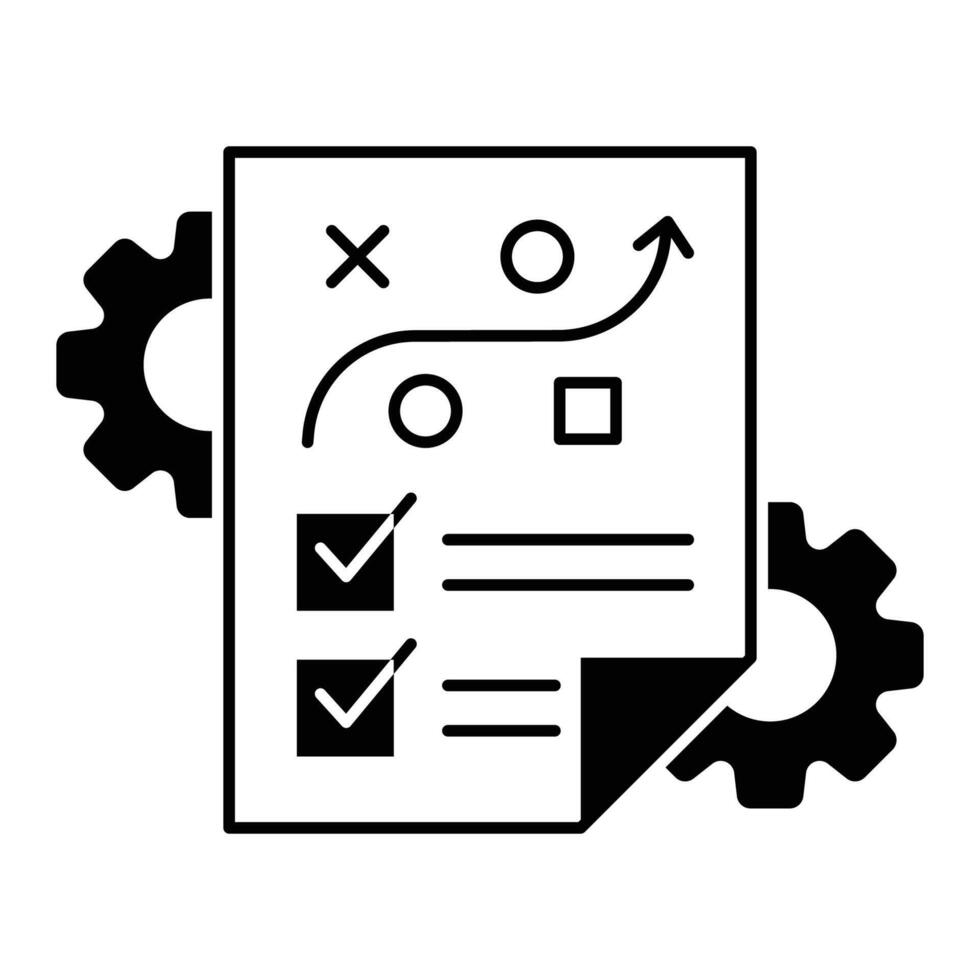 Single Icon Planning, Perfect for Presentation, Website, Apps and more, Icon Mixed Style vector