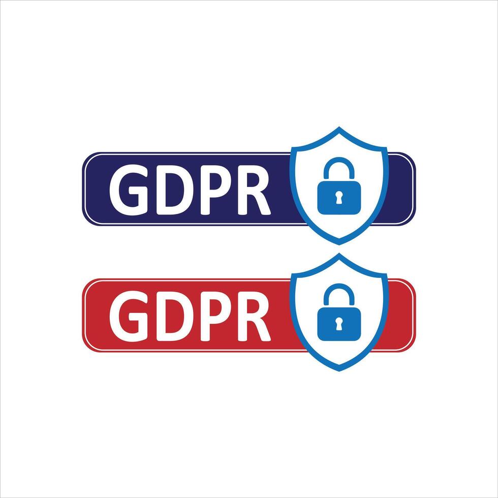 GDPR Security Labels for Data Protection and Privacy Compliance vector