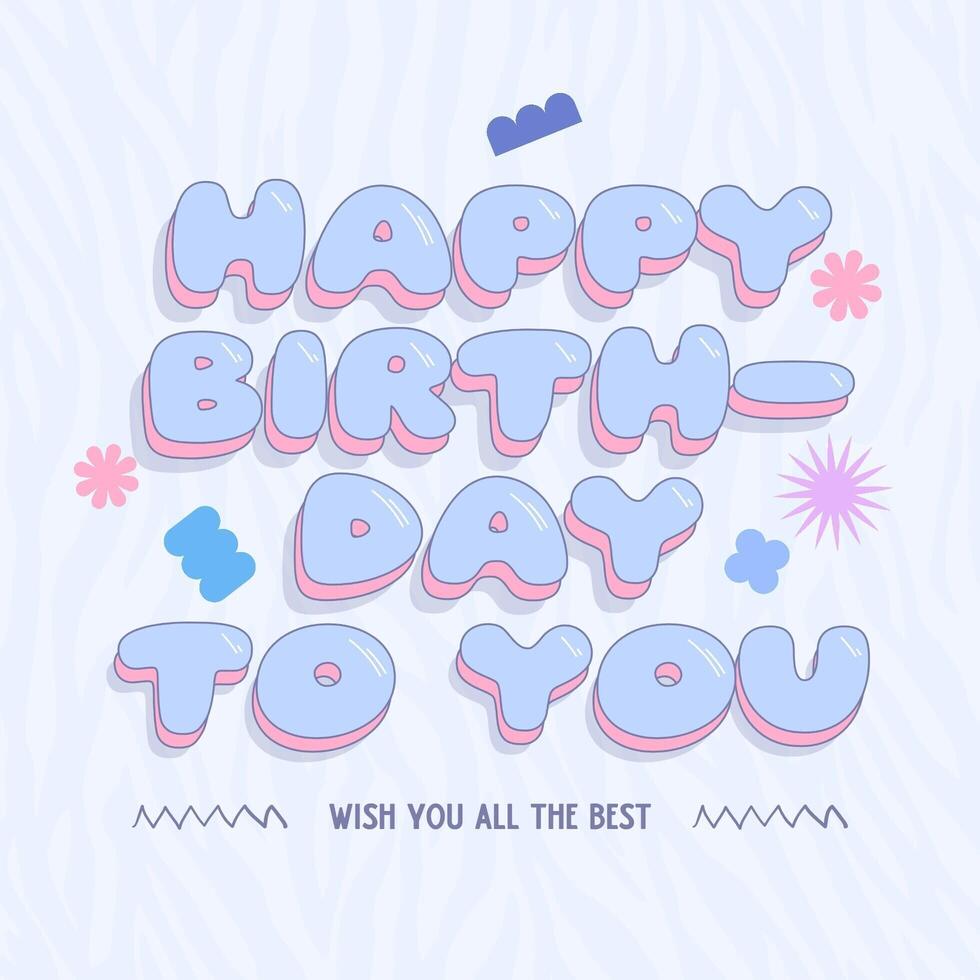 Happy Birthday Greeting Card Template Square Version