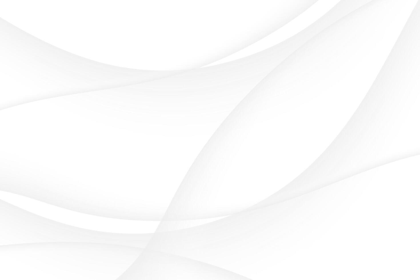 Abstract white grey background wavy smooth lines modern vector