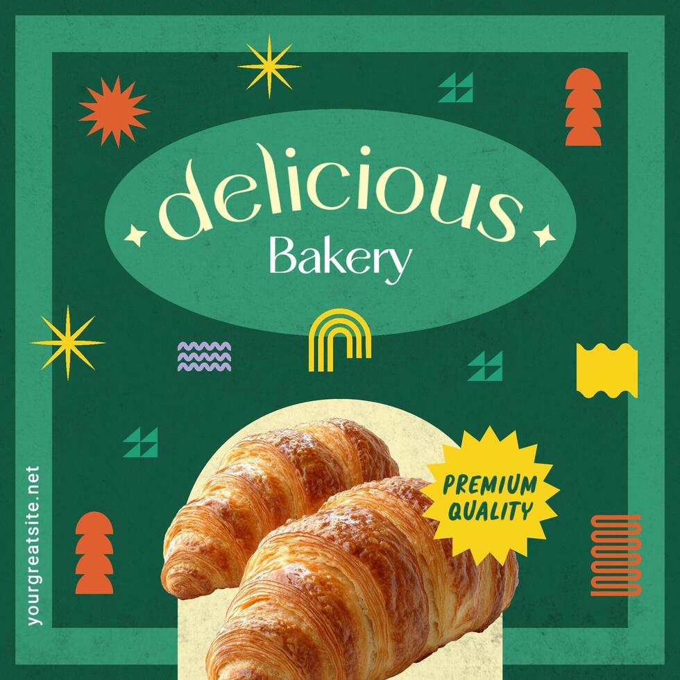 Bakery Business Card Square template