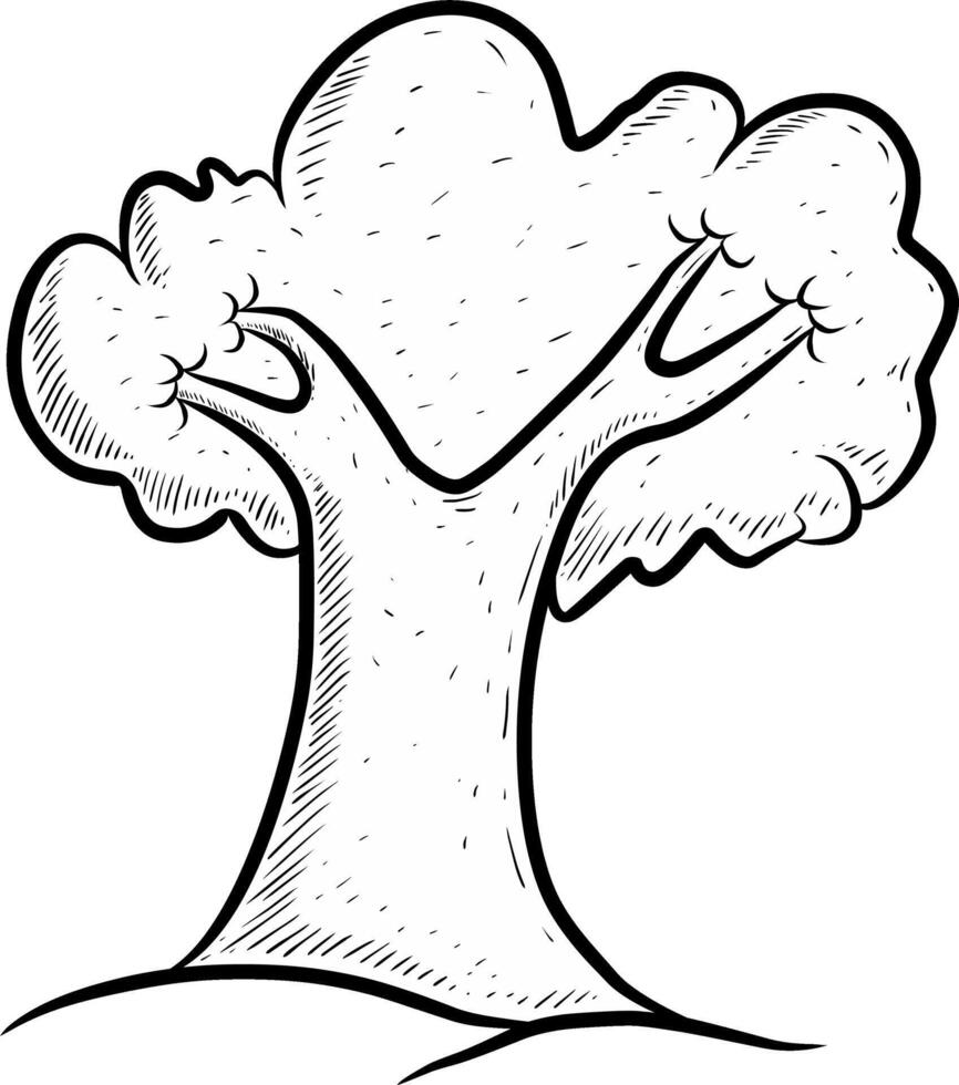 Sketch illustration of a tree vector
