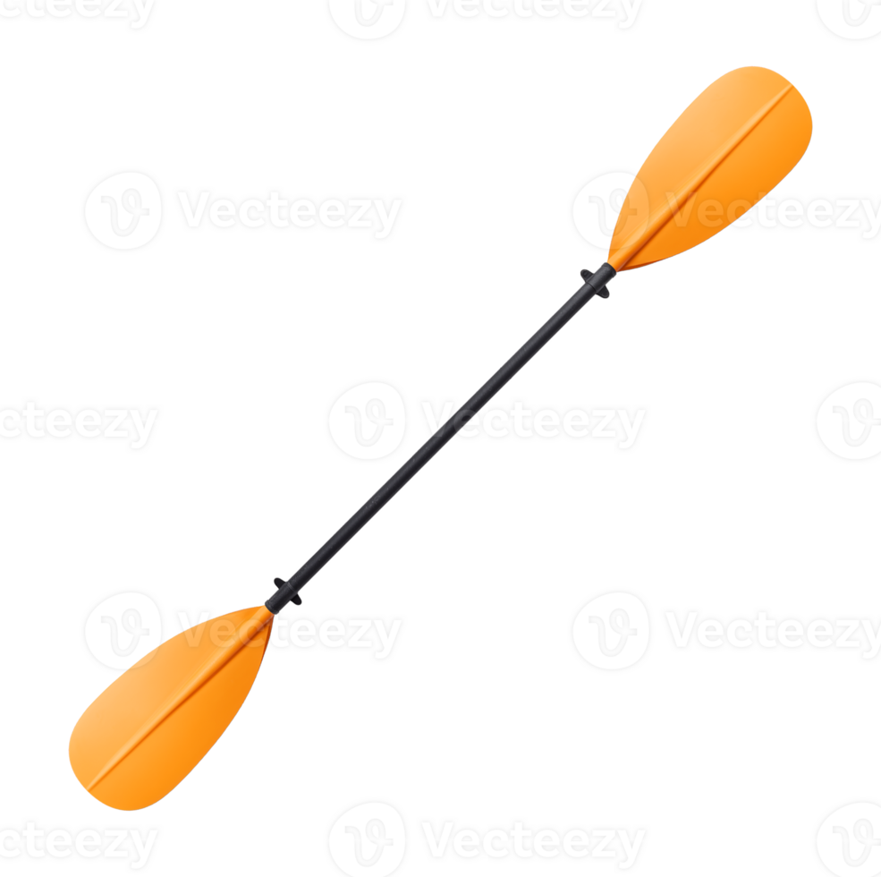 Double Bladed Kayak Paddle Isolated on Transparent Background png