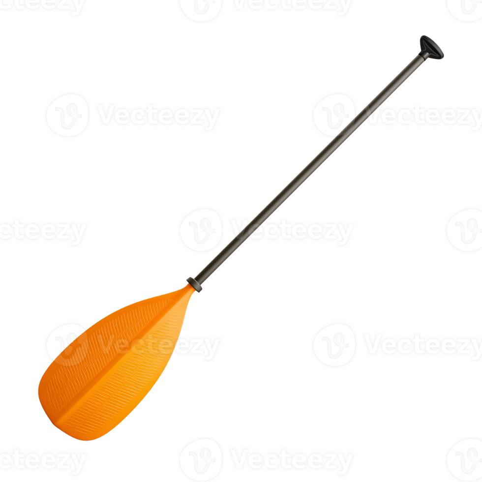 Single Bladed Kayak Paddle Isolated on Transparent Background png