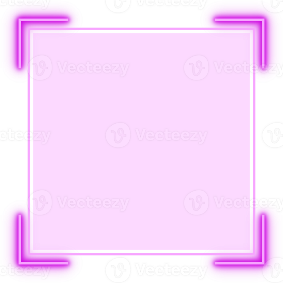 Cyber Glow Interface Frame, Neon Violet Futuristic UI Border png