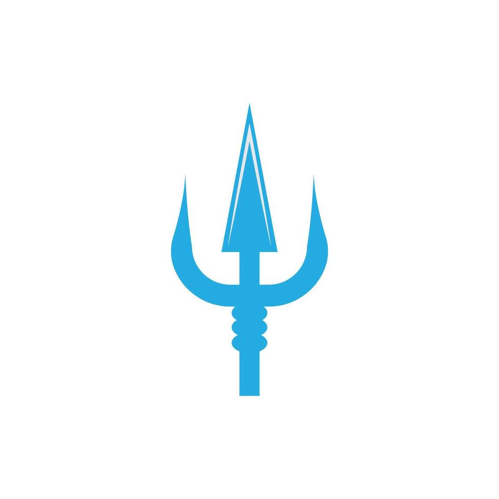 Stylized logo trident and symbol design vector