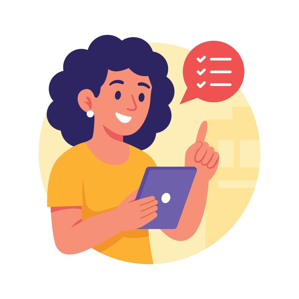 Ready to use illustration of shopping checklist in modern style vector