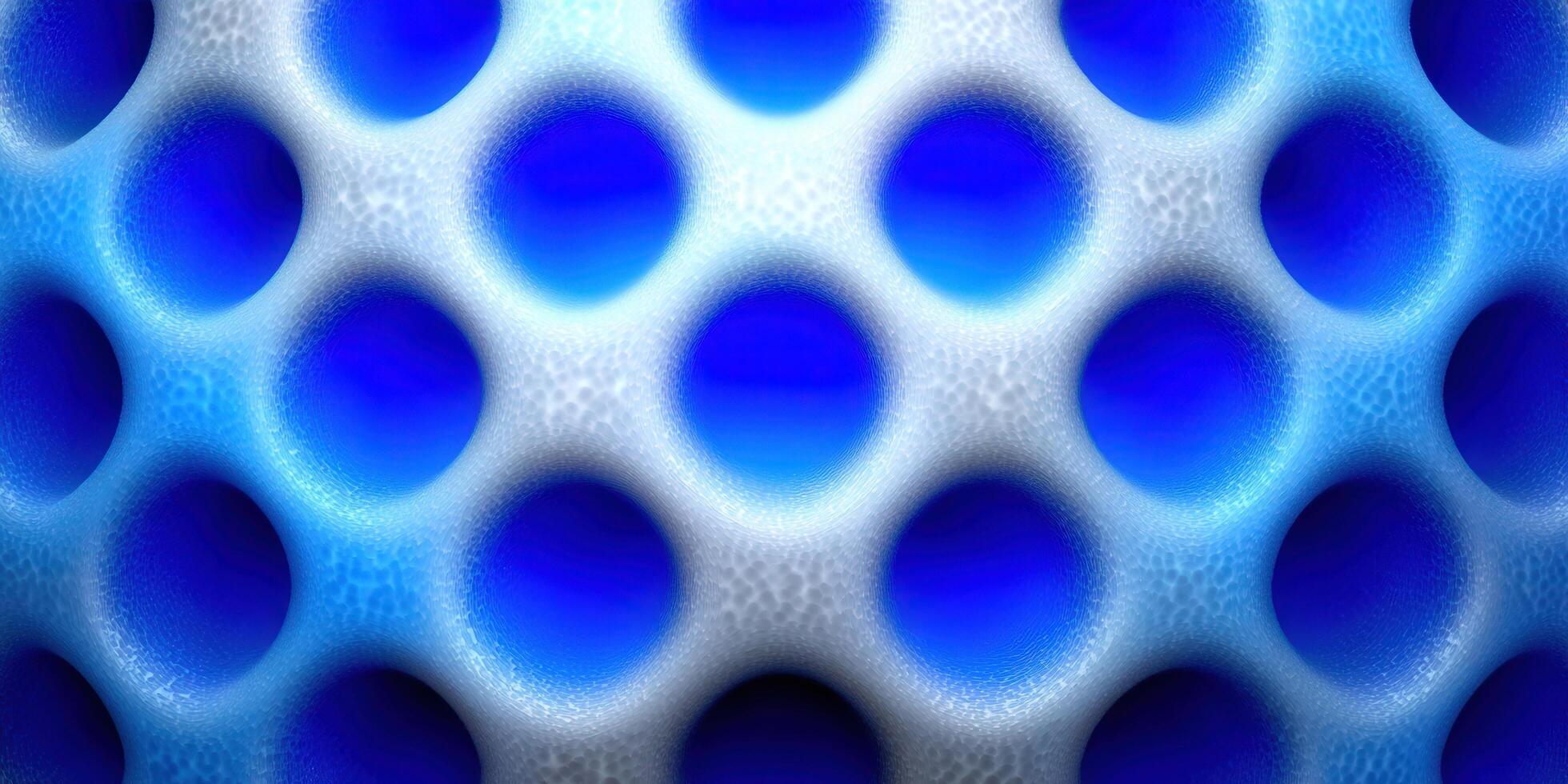 Abstract blue spheres create a mesmerizing pattern on a textured white surface. photo