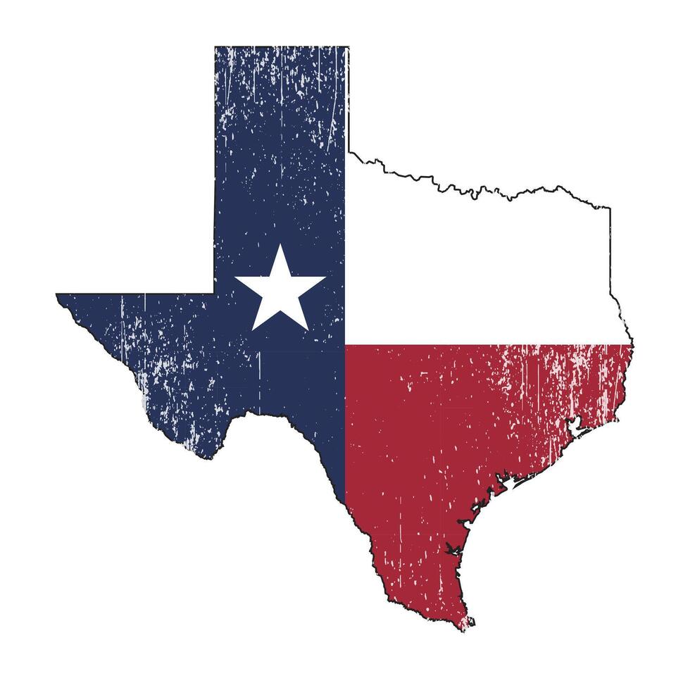 Texas map icon set. Texas map. Texas map grunge effect. Texas flag map shape. Detailed Map of Texas State. vector