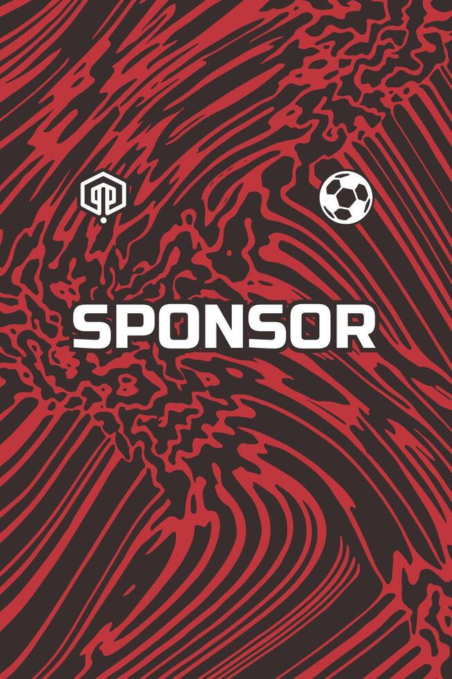wave effect red line shanks customizable football jersey designs professional soccer uniform templates vector