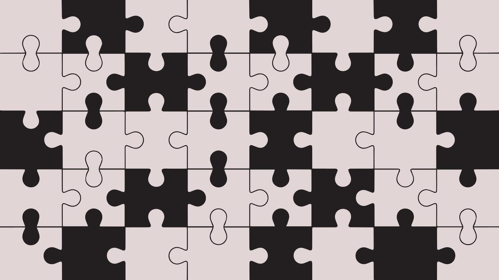 Exploring the Intricacies of Black and White Puzzles in Logic and Design vector