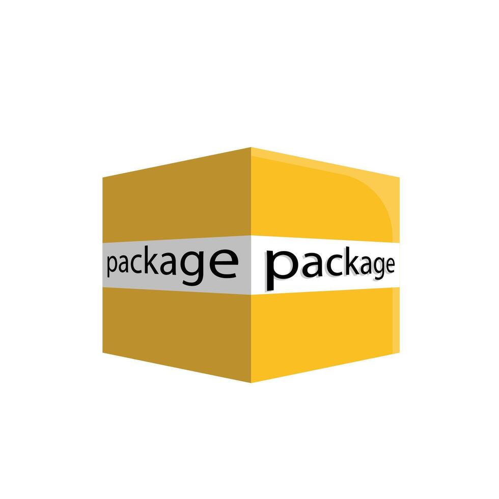 Package icon. E-Commerce and Promotions. Cardboard box package. market, sale, buy. Isometric design style. vector