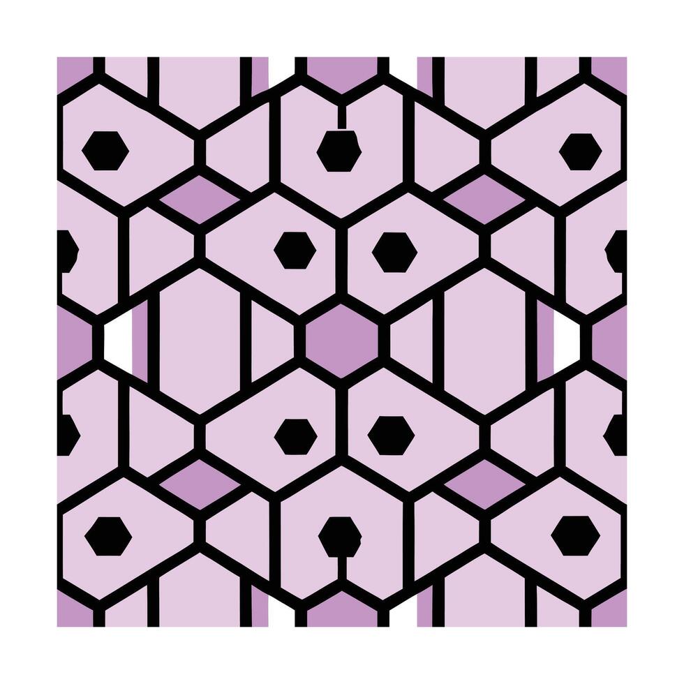 Geometric Pattern Inspired by Cellular Structures and Tessellations vector