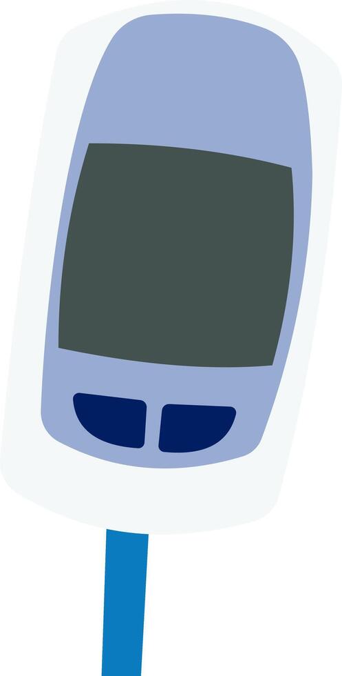 Vertical blood glucose meter for testing vector