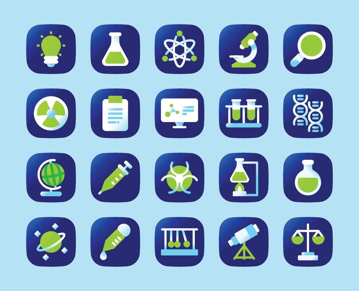Science, Physics, and Chemistry Gradient Icon for Website and Application Design. vector