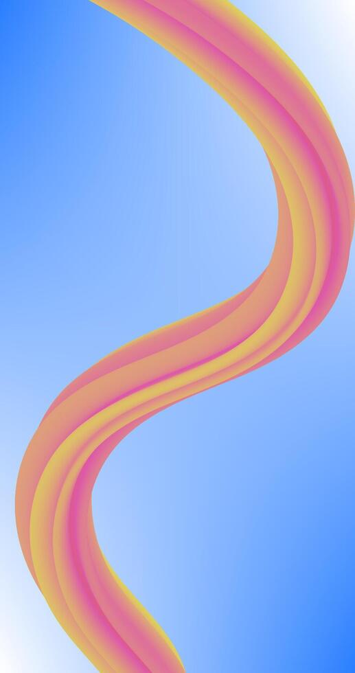 Vertical Gradient abstract background with Fluid Pipe Line in Multi color vector
