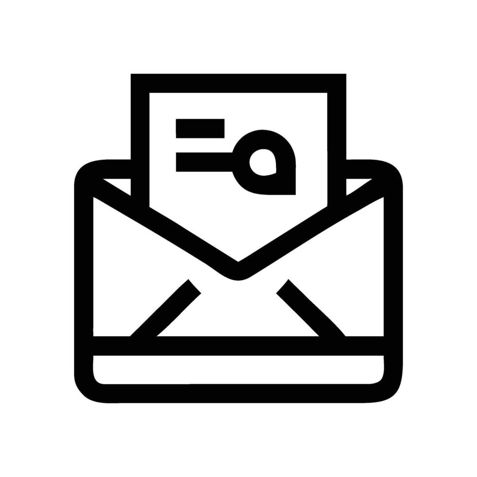Modern open mail icon, message received vector