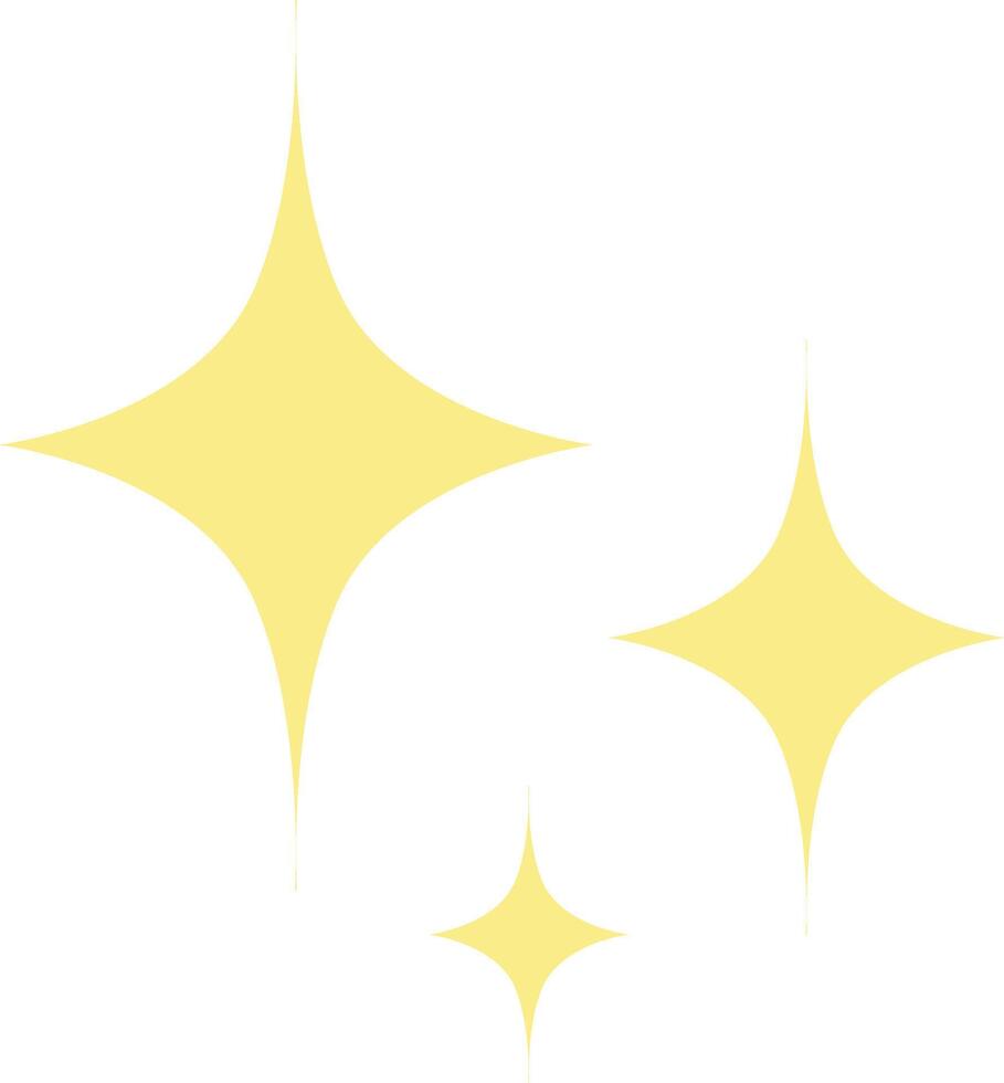 Cute yellow sprinkle icon. Cute pastel items for sticky notes, memo or notebook stickers elements. vector
