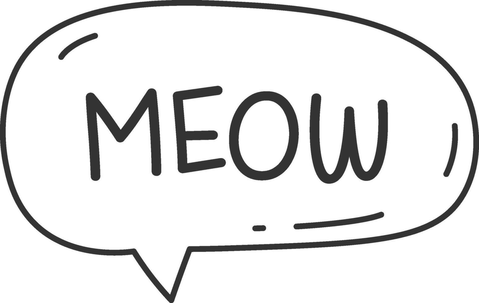 Meow Speech Bubble vector