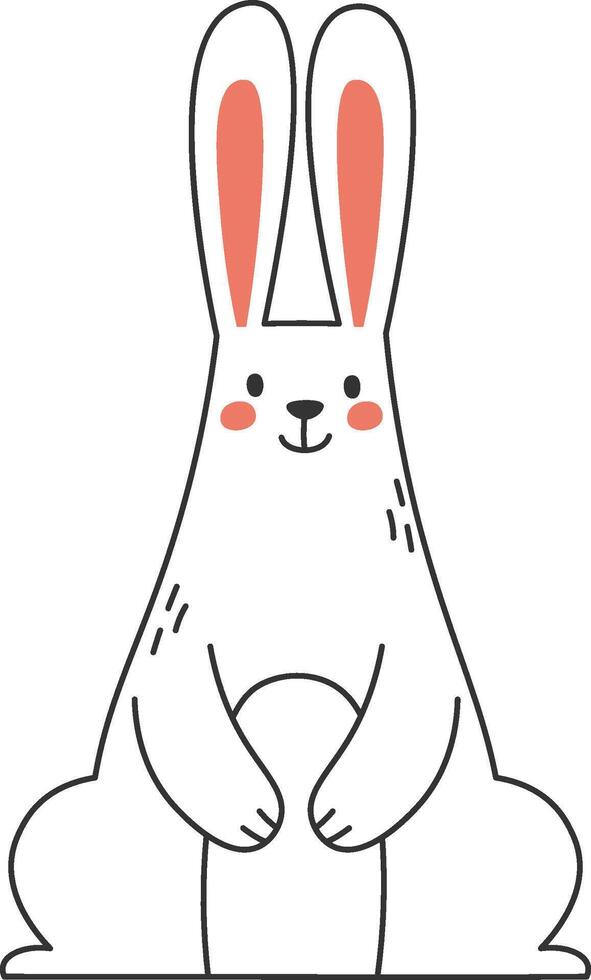 Rabbit Animal Outline vector
