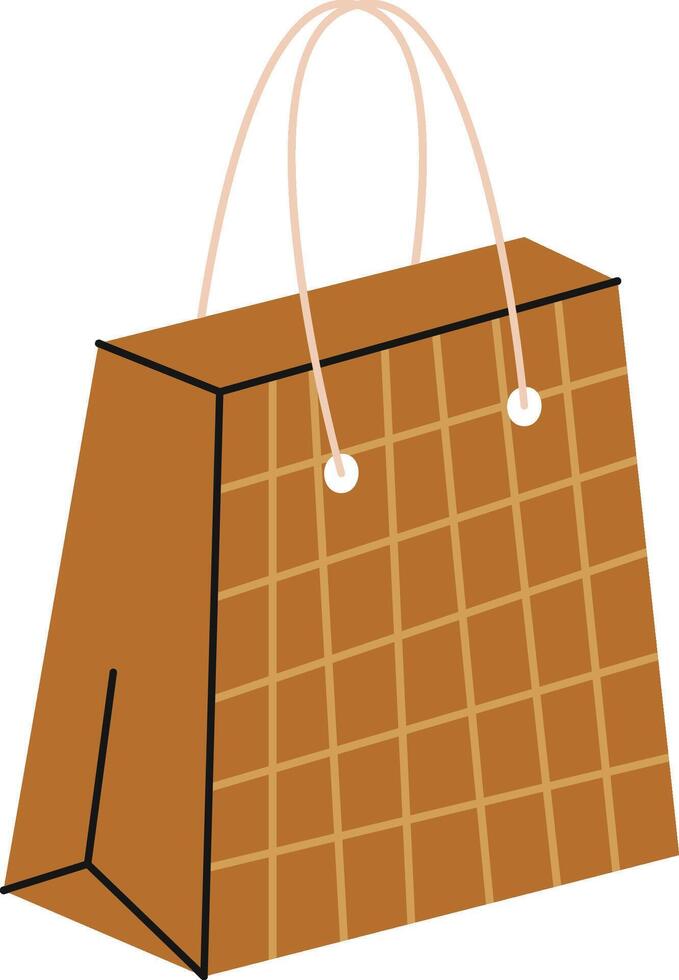Checkered Paper Bag vector