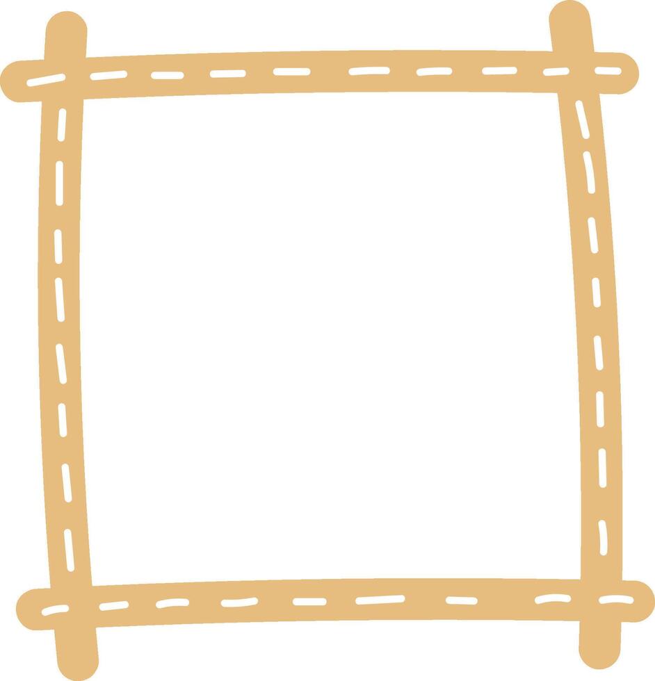 Abstract Square Frame Hand Drawn vector