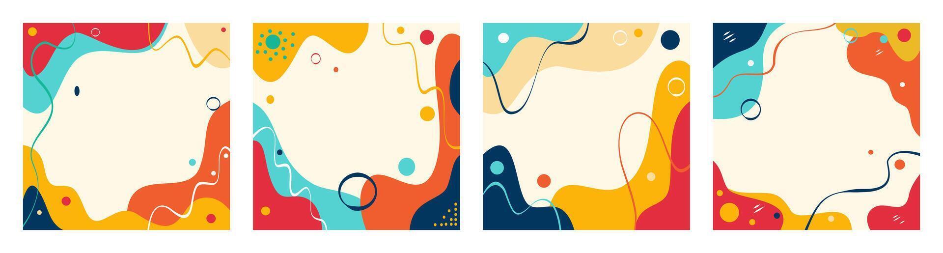 Colorful abstract background designs vector