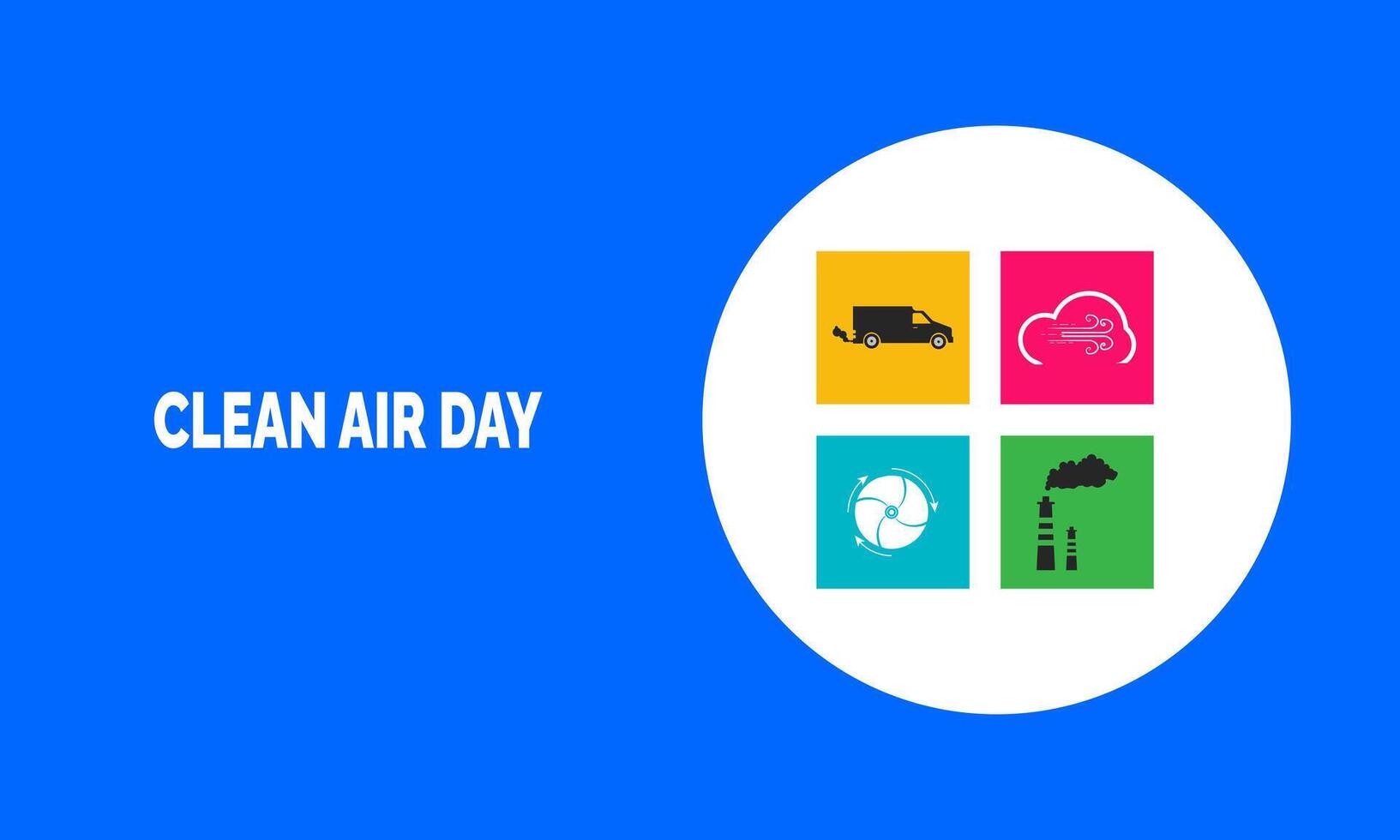 Clean Air Day background template, environment and health awareness concept, use for banner, flyer, and poster design vector