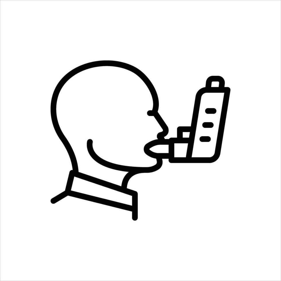 Black icon asthma vector