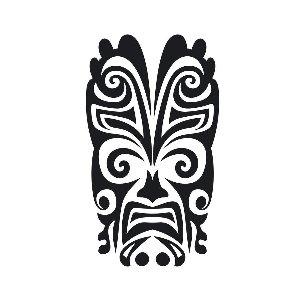 Traditional ta moko design featuring intricate patterns and cultural symbolism vector