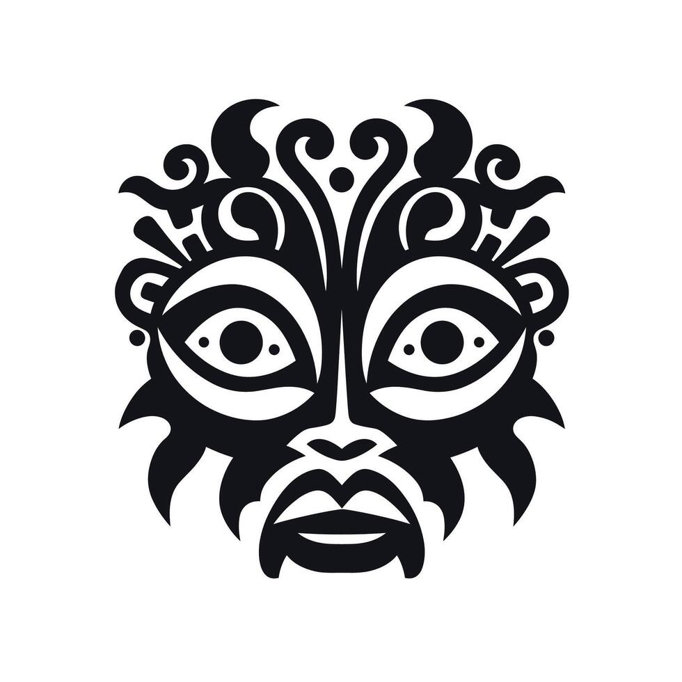 Traditional ta moko design representing Maori culture and identity in contemporary art vector