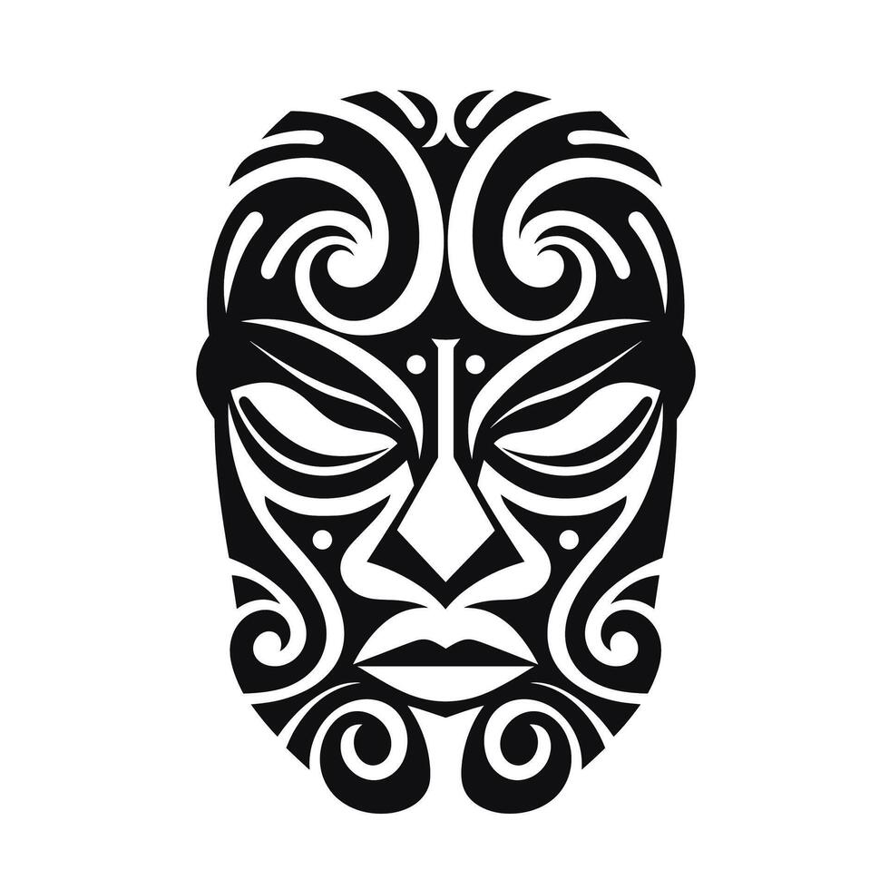 Ta moko design features intricate patterns inspired by Maori culture and tradition vector
