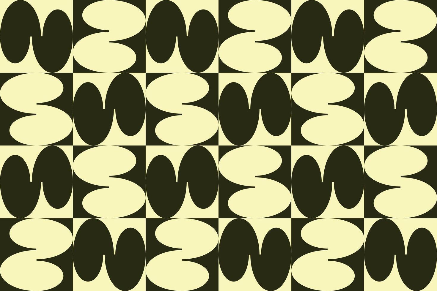 A black and white pattern with a large number of shapes vector