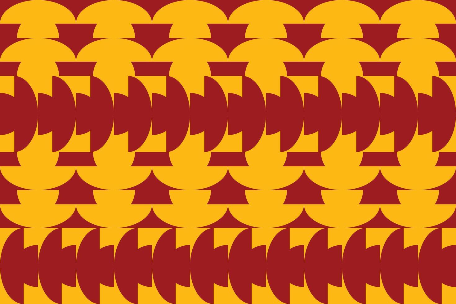 A red and yellow pattern with a geometric design vector