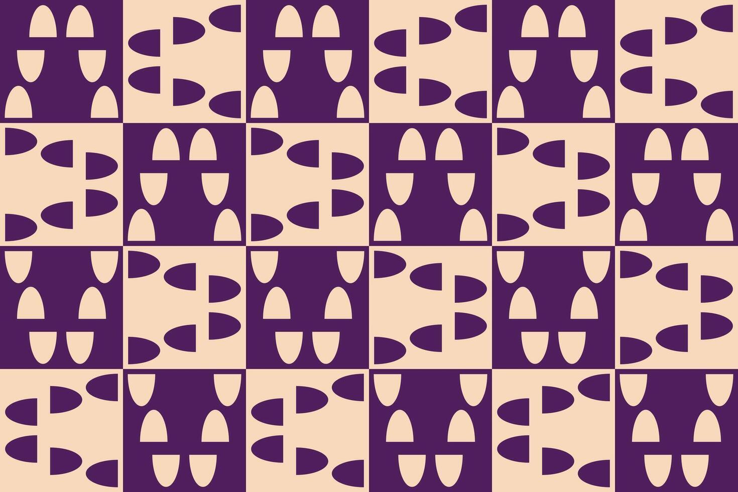 A purple and beige pattern with a square shape vector