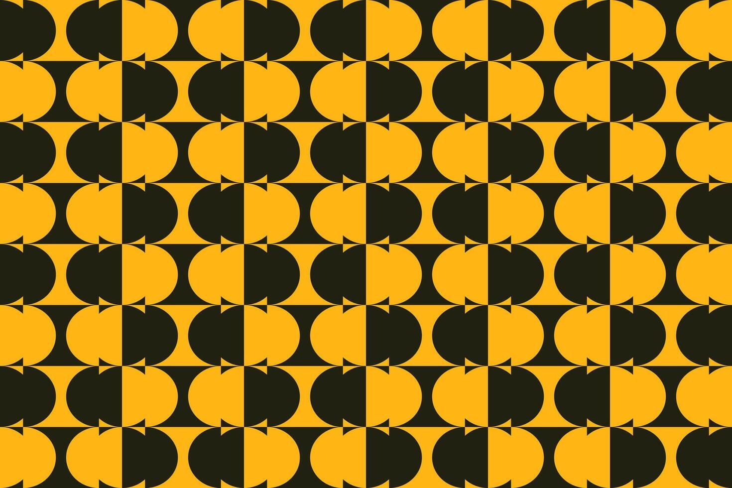 A black and yellow pattern with a circle in the middle vector