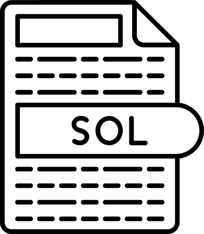 SOL Outline Style Icon vector