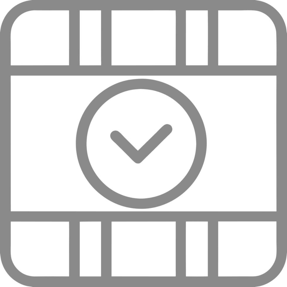 Check mark inside a square box icon vector