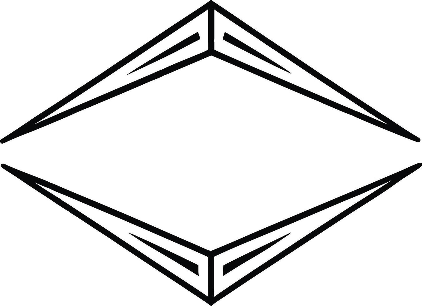 Abstract geometric shape isolated on white background vector