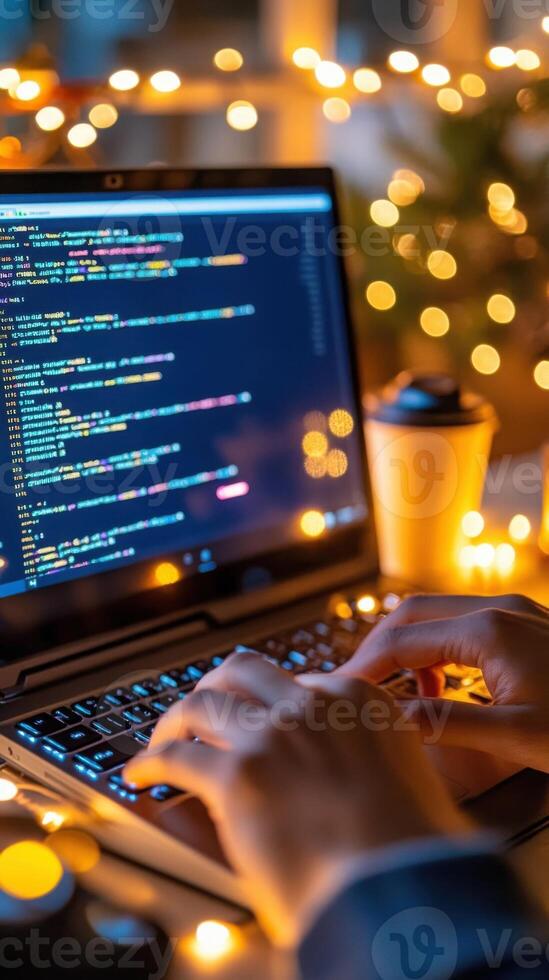 Developer at work installing popular Python libraries with data cleaning pipeline in pandas notebook. Data scientist photo