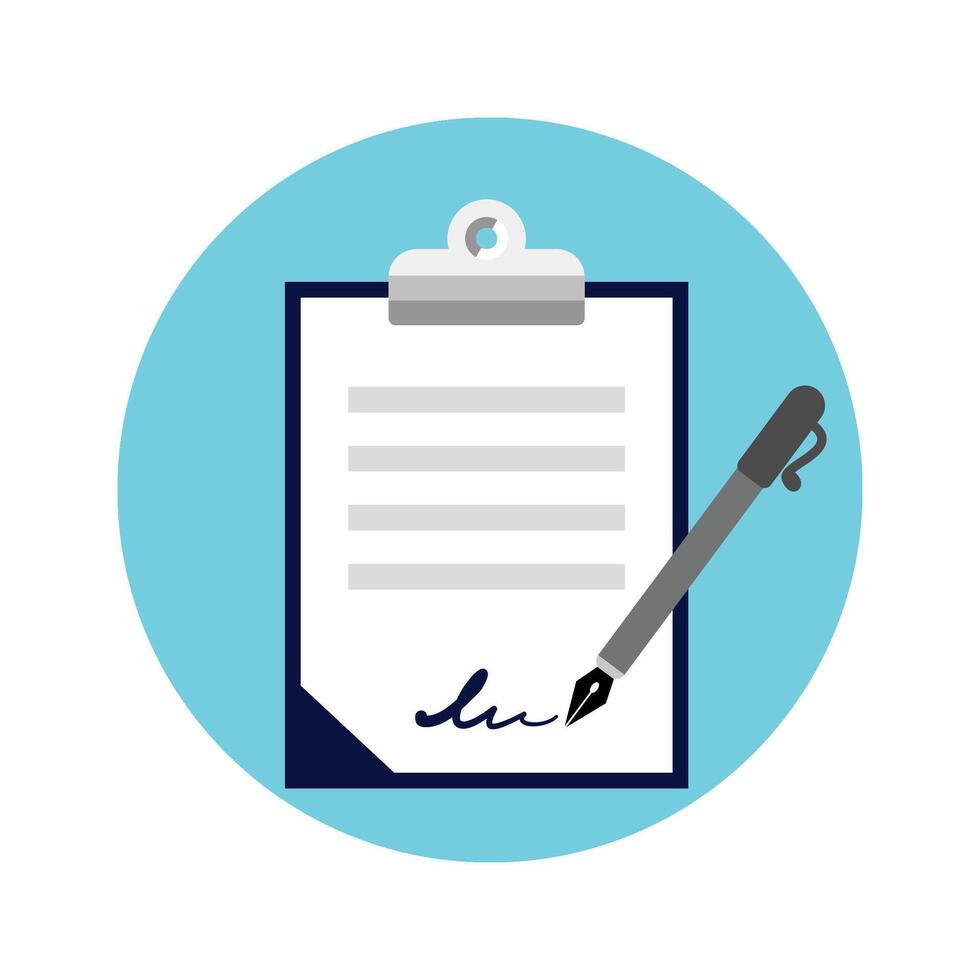 Contract icon on white background. vector