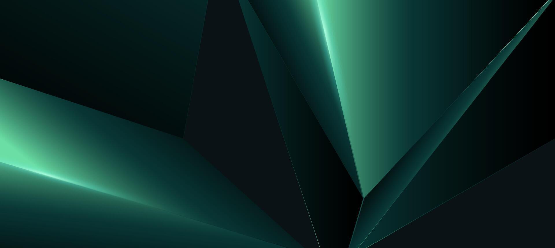 Modern abstract background, Polygon elegant Green and Black background for presentation business banner or web background EPS 10 vector